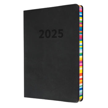 Diary 2025 Collins Edge Rainbow A5 Ed153.U96-25 Wtv Charcoal