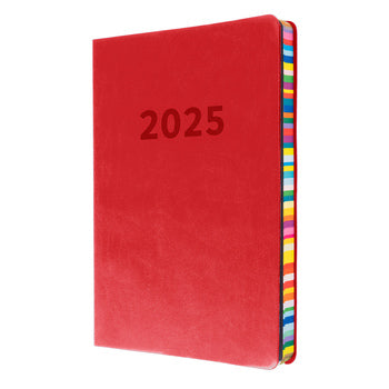 Diary 2025 Collins Edge Rainbow A5 Ed153.U15-25 Wtv Red