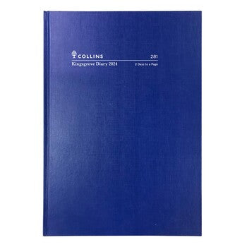 Diary 2024 Collins Kingsgrove A5 281.P59 2Dtp Blue