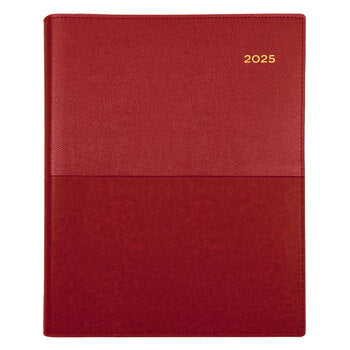 Diary 2025 Collins Vanessa Quarto 260X210Mm 325.V15 Vertical Wtv Red