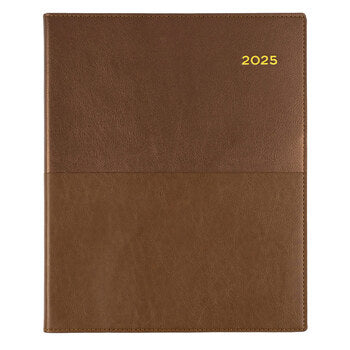 Diary 2025 Collins Vanessa Quarto 260X210Mm 325.V90 Vertical Wtv Tan