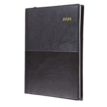 Diary 2025 Collins Vanessa A5 285.V99 2Dtp Black