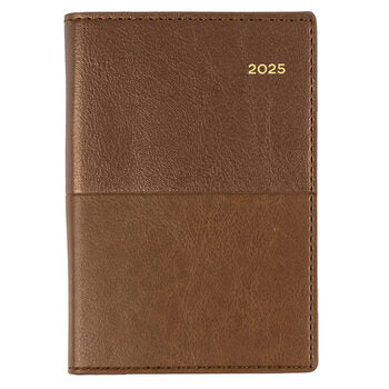 Diary 2025 Collins Vanessa B7R 125X80Mm 355.V90 Pocket Wtv Tan