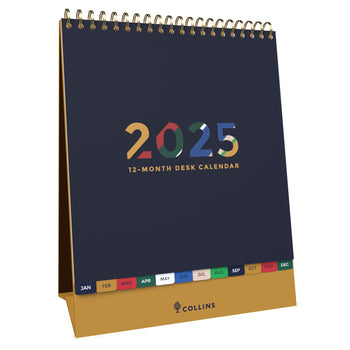 Calendar 2025 Collins 220X175Mm Edge Mira Desk Mtv