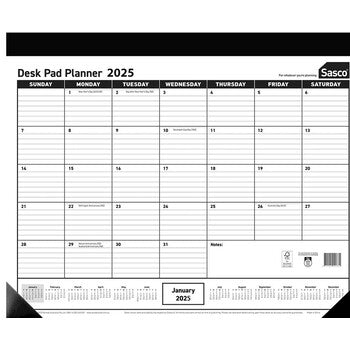 Planner 2025 Sasco 430X555Mm Desk Pad Ytv