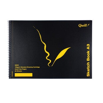 Sketch Book Quill Q533 A3 Spiral S/O 20Lf