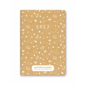 Planner 2023 Orange Circle 120X170Mm Tiny Totems Mthly Pocket