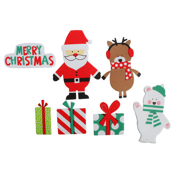Xmas Stickers 20X15X3Cm Pack Of 70 Pieces Asst