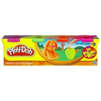 Clay Play-Doh 4 Tub Set New Colours Asst 4Oz