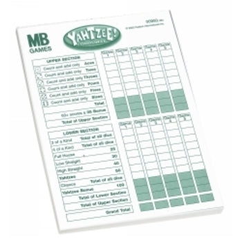 Game Yahtzee Score Pad