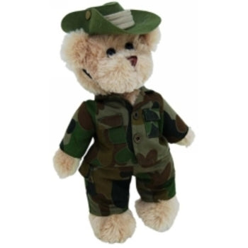 Sp- Soft Toy Elka 30Cm Tic Toc Teddies Army Bear In Uniform