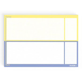 Deskpads Jumble & Co A3 80Gsm 50 Sheets Recycled Grid Dotted & Ruled