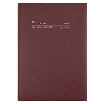 Diary 2025 Collins A4 144F.P78 2Ptd Early Edition Burgundy