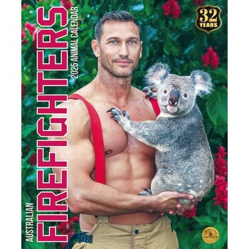 Calendar 2025 Aust Firefighters 290X240Mm With Mixed Animals