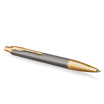 Pen Parker Bp Im Pioneers Collection Grey Lacquer Gold Cap & Trim