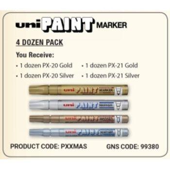 Marker Paint Uni Px20 And Px21 Gold And Silver Bx48