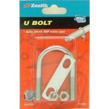 Bolt U Galvanised 25mm