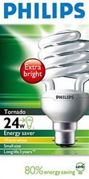 Globe CFL Sprial Tornado BC Warm White 24W