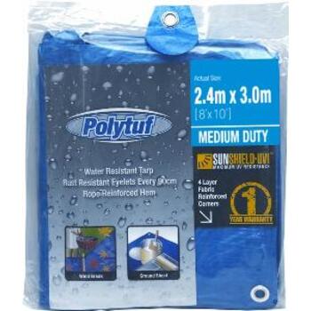 Tarp Medium Blue 2.4Mx3.0M Polytuf