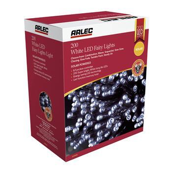 Fairy Light LED Solar White 200pk Arlec