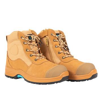 Boot Safety Zipper Nubuck OX Size 10