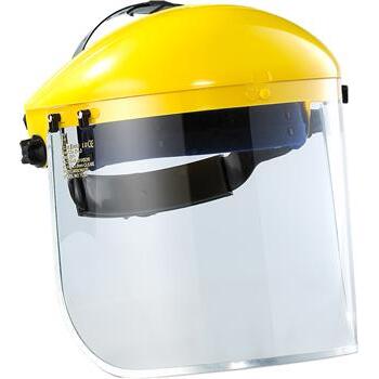 Face Shield Yellow w/Clear Visor Maxisafe